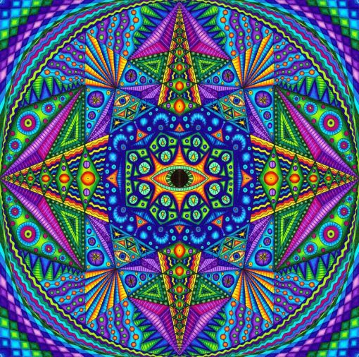 Diamant tavla mala ögat 50x50cm fyrkant