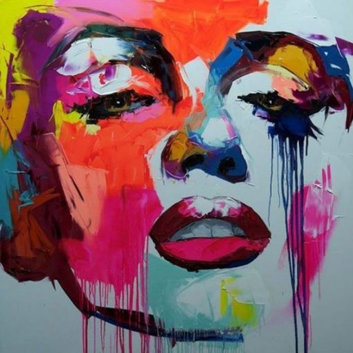 Diamant tavla Marilyn Monroe färgglad 40x40cm fyrkant