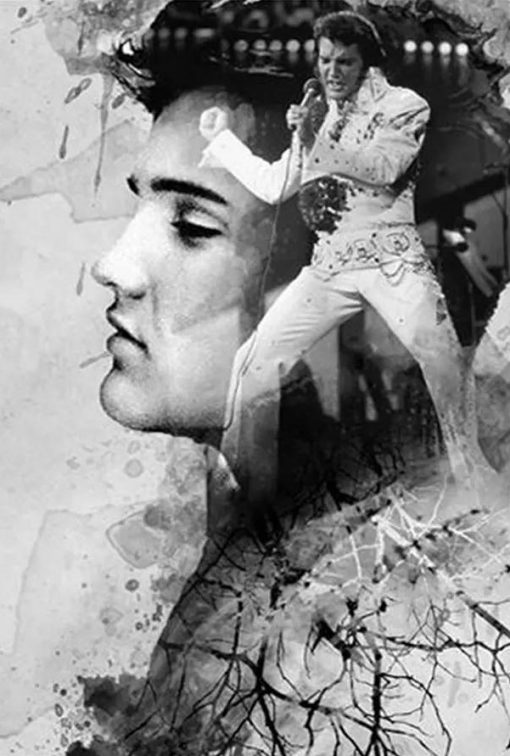 Diamant tavla Elvis 50x70cm fyrkantig