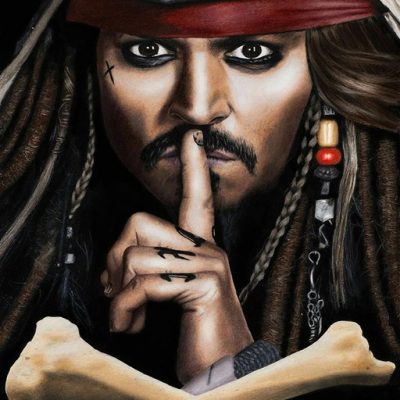Diamant tavla kapten Jack Sparrow 40x50cm