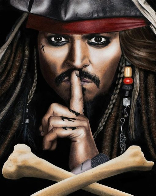 Diamant tavla kapten Jack Sparrow 40x50cm