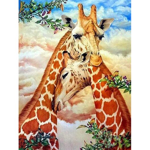 Diamant tavla giraff 40x50cm fyrkantig