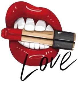 diamondpainting lips lipstick love 40x40cm . Www.beadsandfun.se
