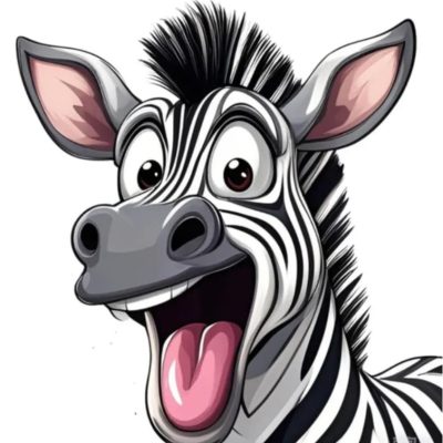 Diamant tavla zebra 30x40cm fyrkantig