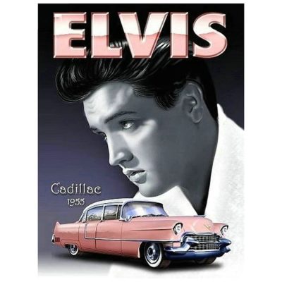 Diamant tavla Elvis 40x50cm rund