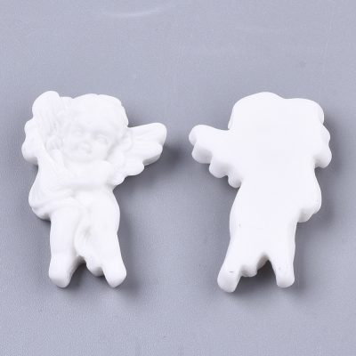 FB01 Flatback cabochon ängel vit 29x20x7mm