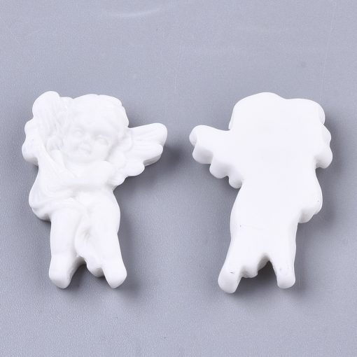 FL01 Flatback cabochon ängel vit 29x20x7mm