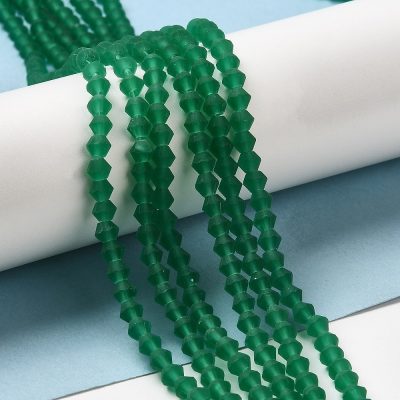 P401 imiterad kristall bicone frostad 3,5~3,8mm sea green