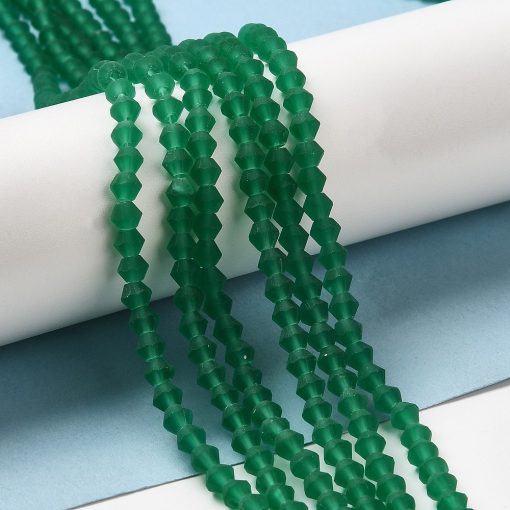P41 imiterad kristall bicone frostad 3,5~3,8mm sea green