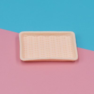 P156 miniatyr bricka, resin, bisque 50x32mm