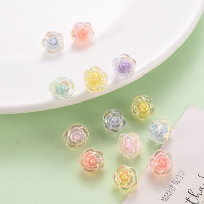 P83 akryl pärla rosor, mix pastell färg 11mm  30stk