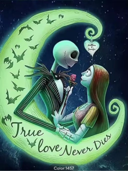 R41877 Jack och Sally 40x50cm rund pärla