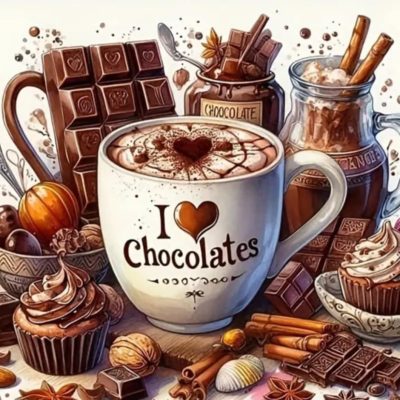 R41826 choklad älskare kök 50x40cm rund pärla