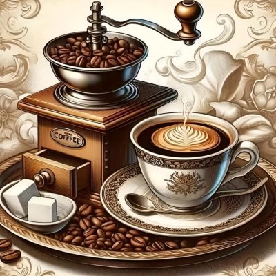 R41827 kaffe kvarn kök 40x50cm rund pärla