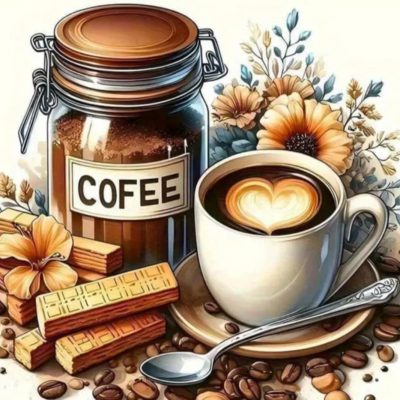 R41825 kaffe kex kök 50x40cm rund pärla