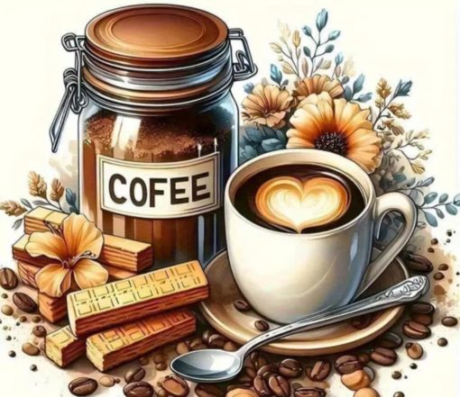 R41825 kaffe kex kök 50x40cm rund pärla