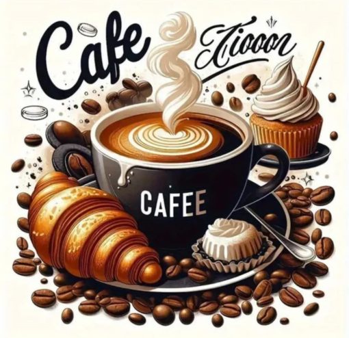 R41824 kaffe bagle kök 50x40cm rund pärla