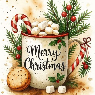 S50901 30x40cm jul varm choklad fyrkantig pärla