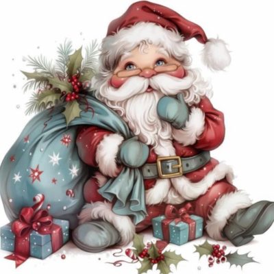 R41925 startkit tomte med säck 20x20cm rund