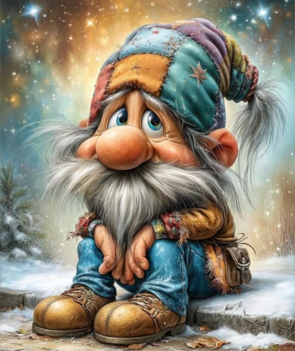 S50879 40x50cm tomte vätte fyrkantig pärla