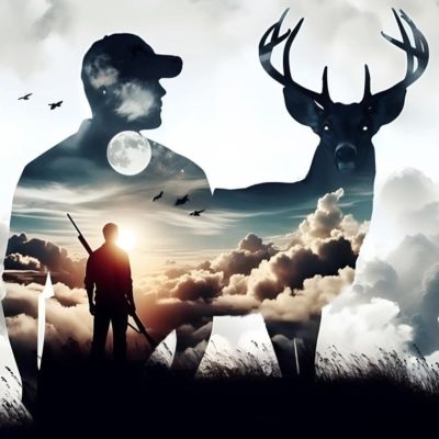 Diamant tavla jägare 70x50cm fyrkantig pärla