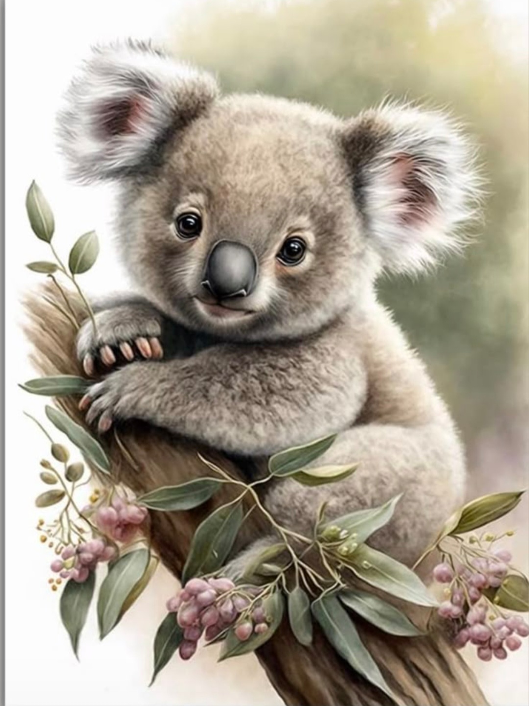 Diamond painting 40x50cm koala fyrkantig pärla