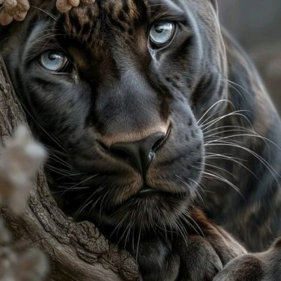 Diamond painting 40x50cm panter fyrkantig pärla